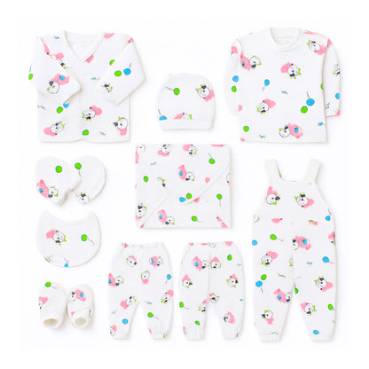 Chubby Pink Cow 11 Piece Winter New Born Set