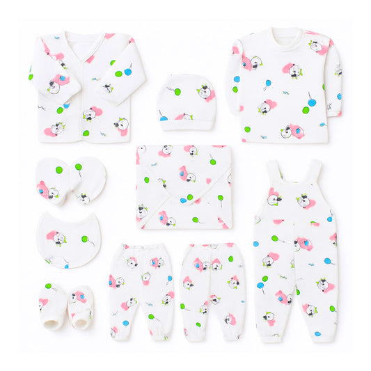 Chubby Pink Cow 11 Piece Winter New Born Set