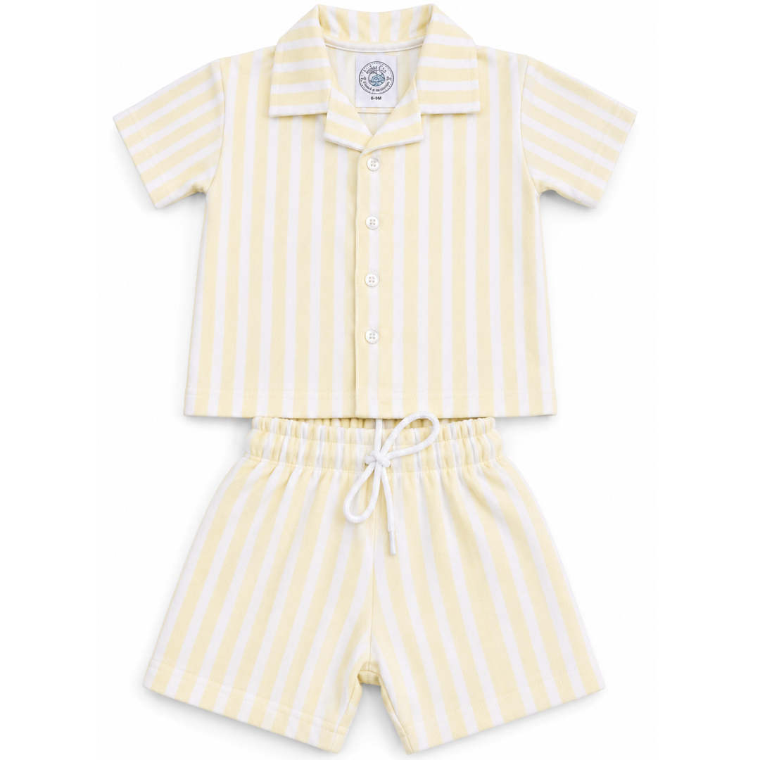 Gelato Lemon Stripe Resort Co-ord Set