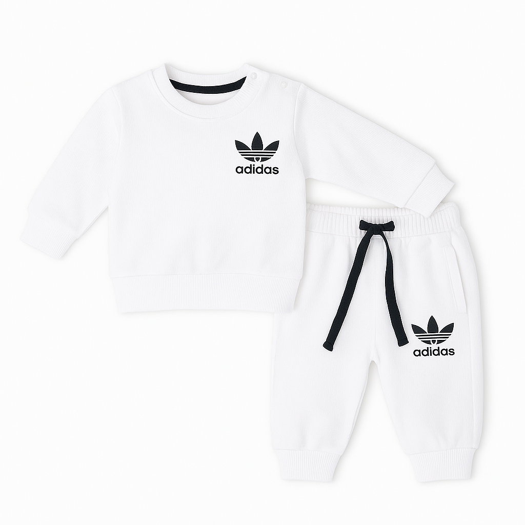 ADS Baby Track Suit Design 2 White