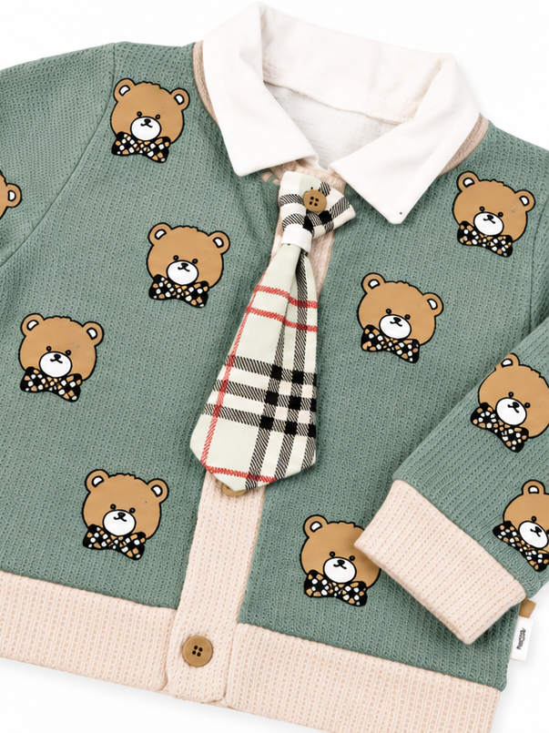 Bear Tie Newborn Shirt & Trouser Gift Set