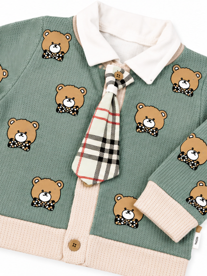 Bear Tie Newborn Shirt & Trouser Gift Set