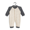 Feather Down Light Fleece Romper Blue 3-6M