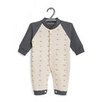 Feather Down Light Fleece Romper Blue 3-6M
