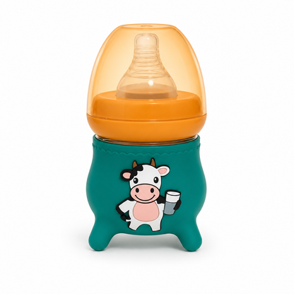 Tiny Cow 120ml Glass Baby Feeder with Silicone Cover