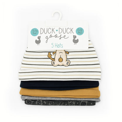 Flower 5 Piece Cotton Cap Set