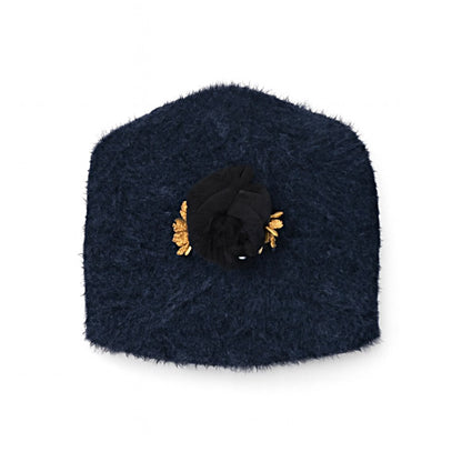 Golden Flower Hand Wooven Turban Cap