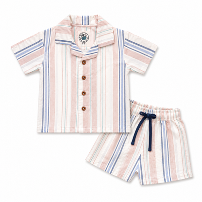 Harbour Stripe unisex kids summer co-ord set