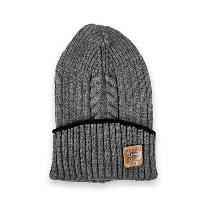 Multi Design Warm Wool Caps Dark Grey