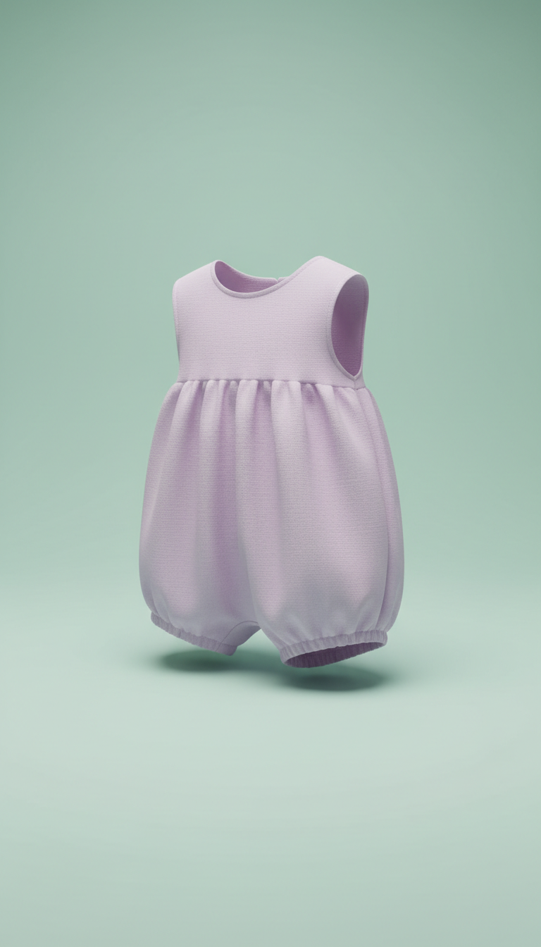 Lavender Mist cotton romper
