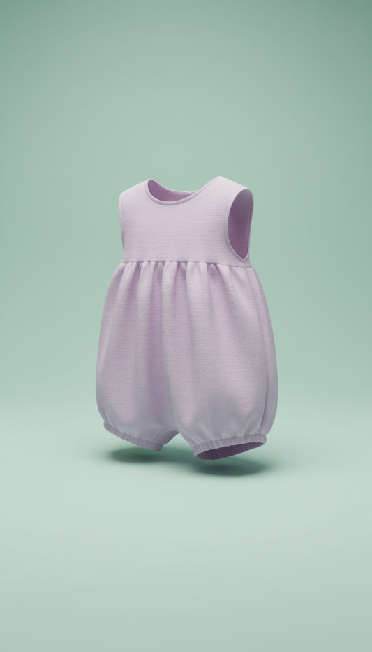 Lavender Mist cotton romper