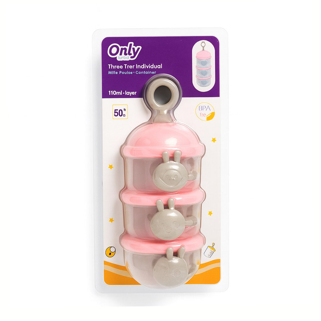 3-Portion Milk Container – BPA Free Pink