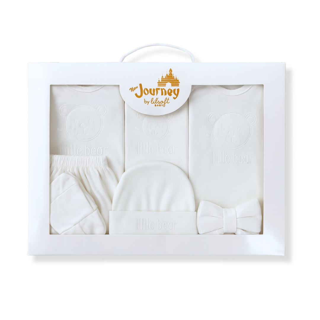 All White Winter Fleece Newborn Starter Set – 10 Piece Gift Pack