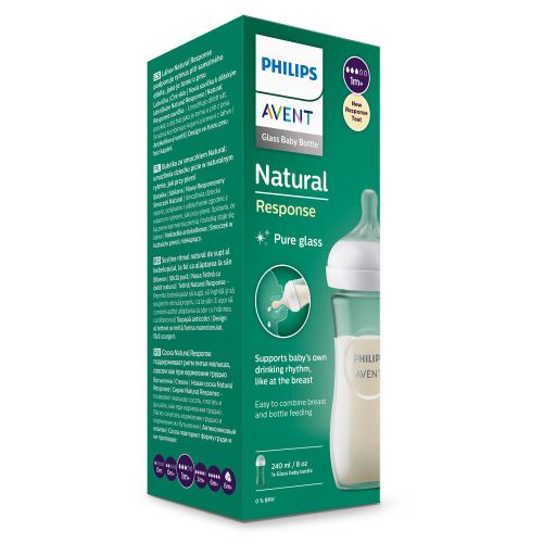 Philips Avent Natural Response Pure Glass Feeder 240ML/9oz (New Series)