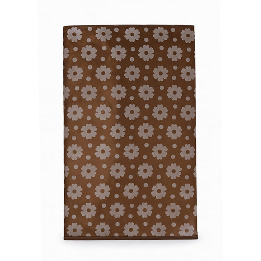 Multi Flower Large Diaper Chaning Mat Brown