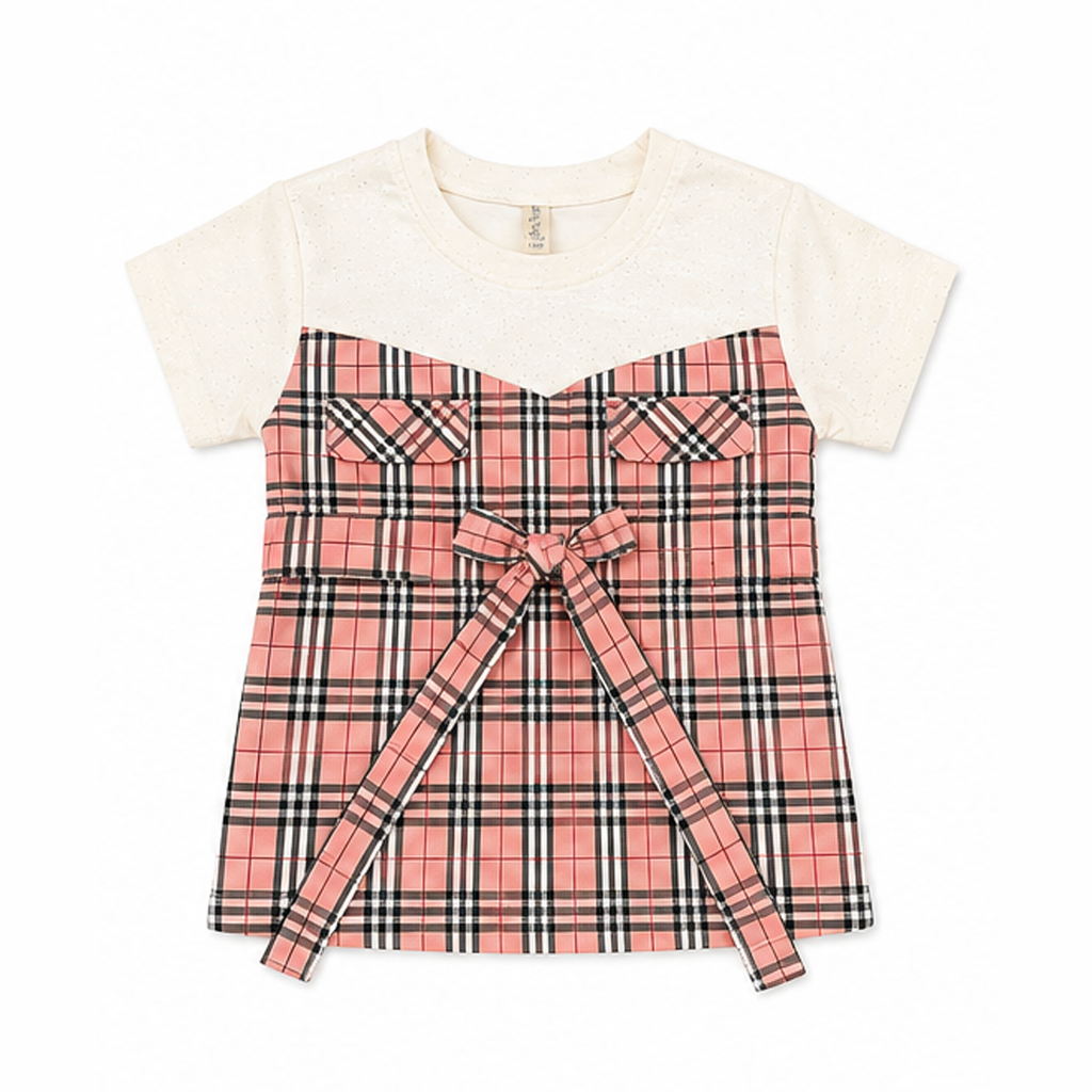 Check Burberry baby frock detail