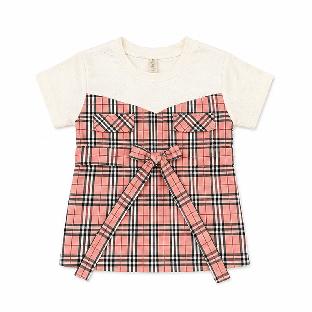 Check Burberry baby frock detail