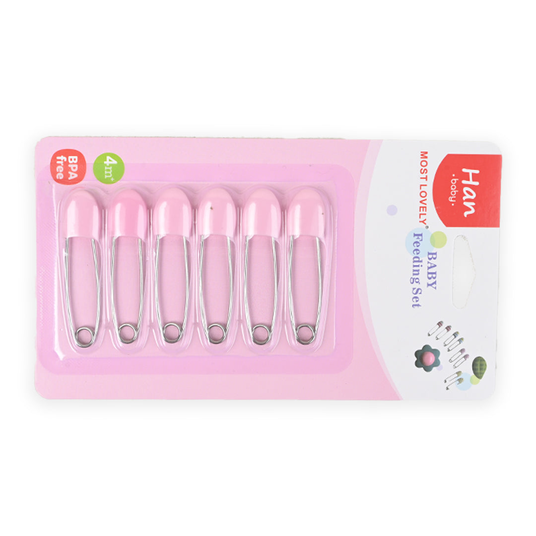 6 Piece Breadshape Safety Pin Set