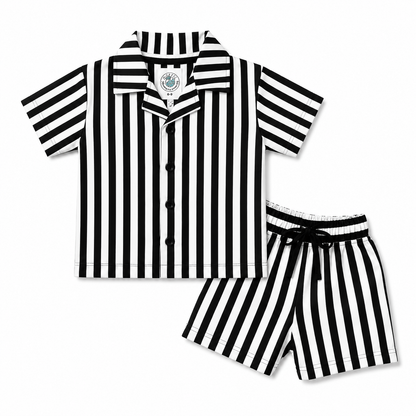 Monochrome Stripe Resort Co-ord Set