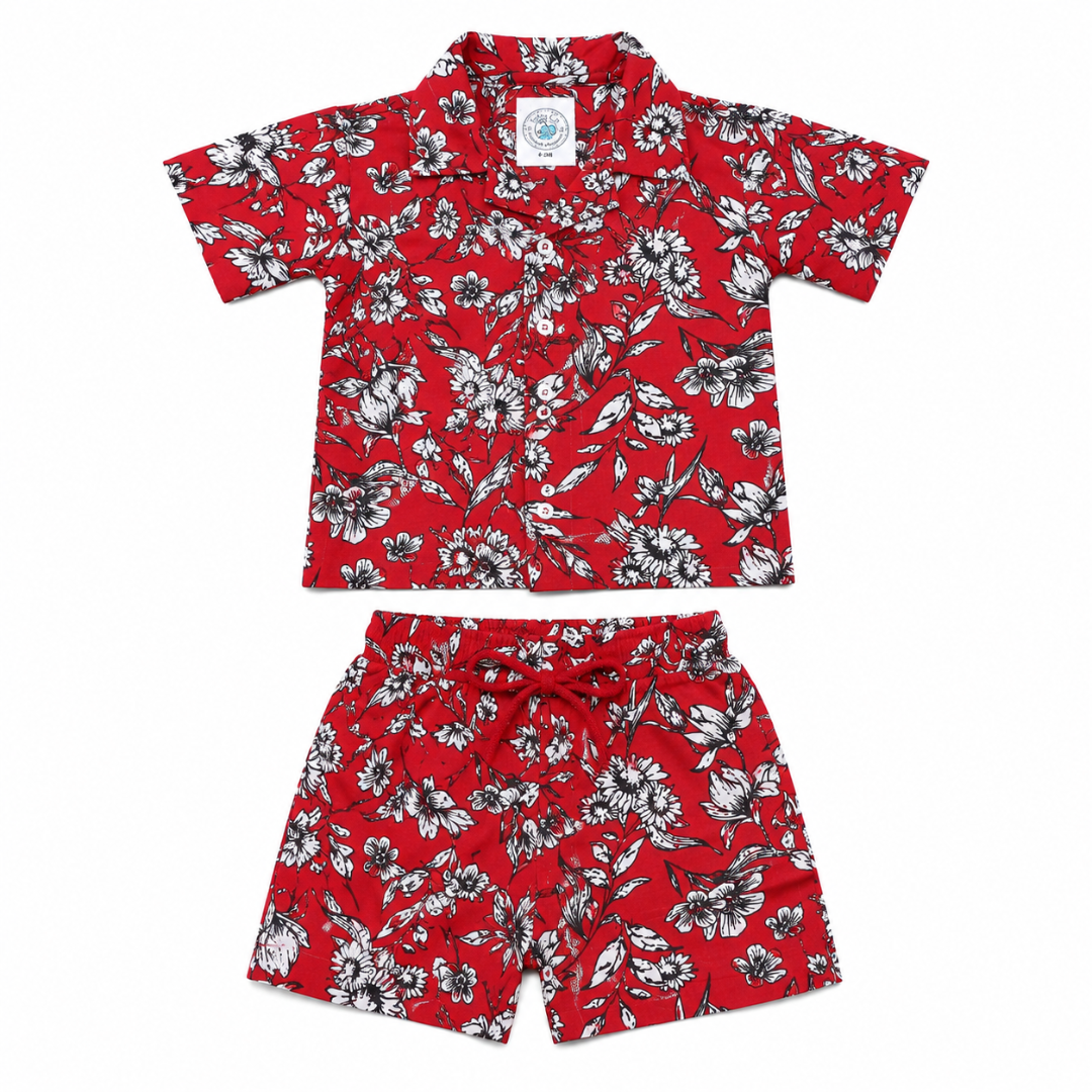 Waikiki Floral Resort Unisex Summer Set