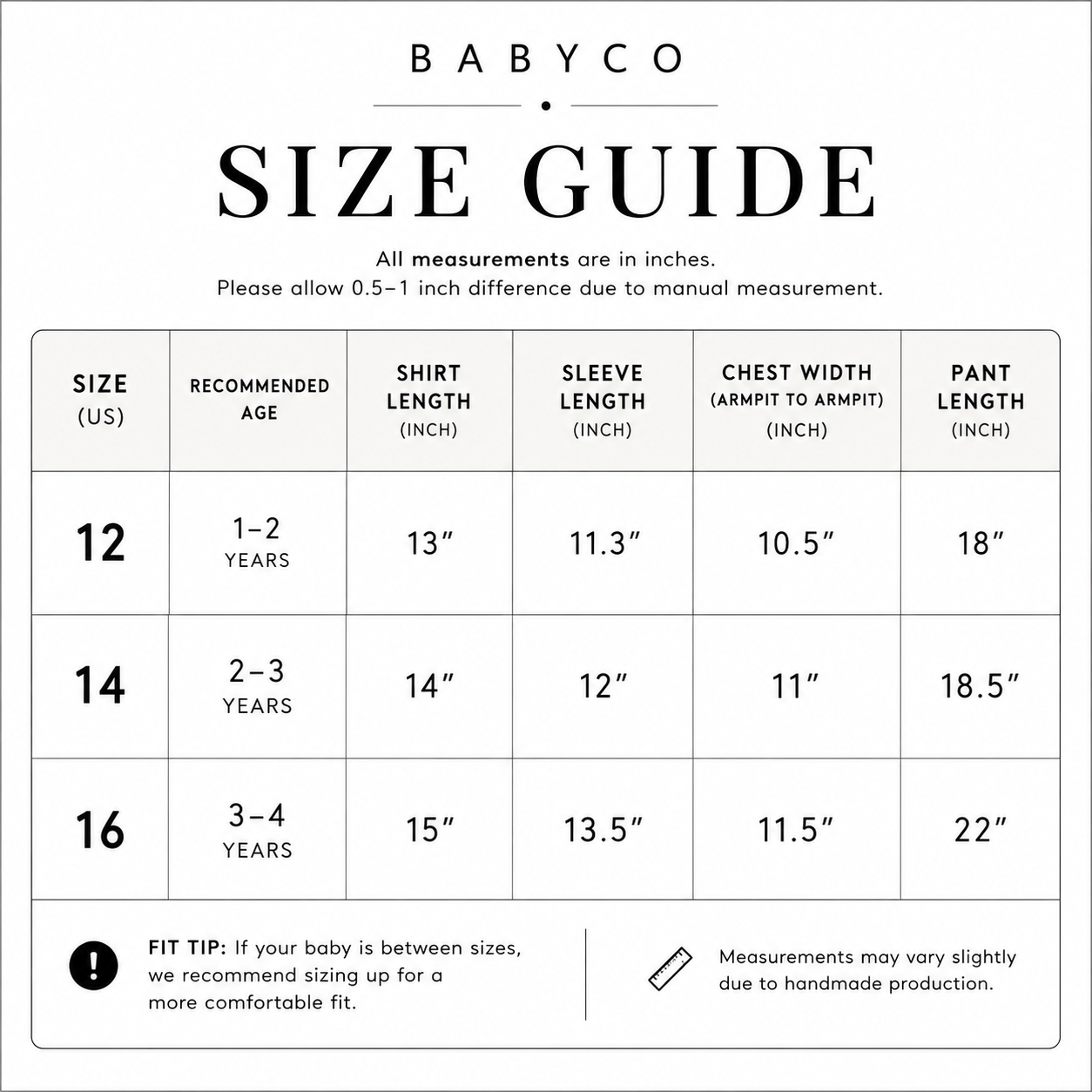 Size chart — Grey Boys 3 Piece Formal Suit