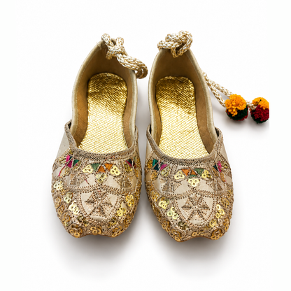Antique Gold Baby Khussa
