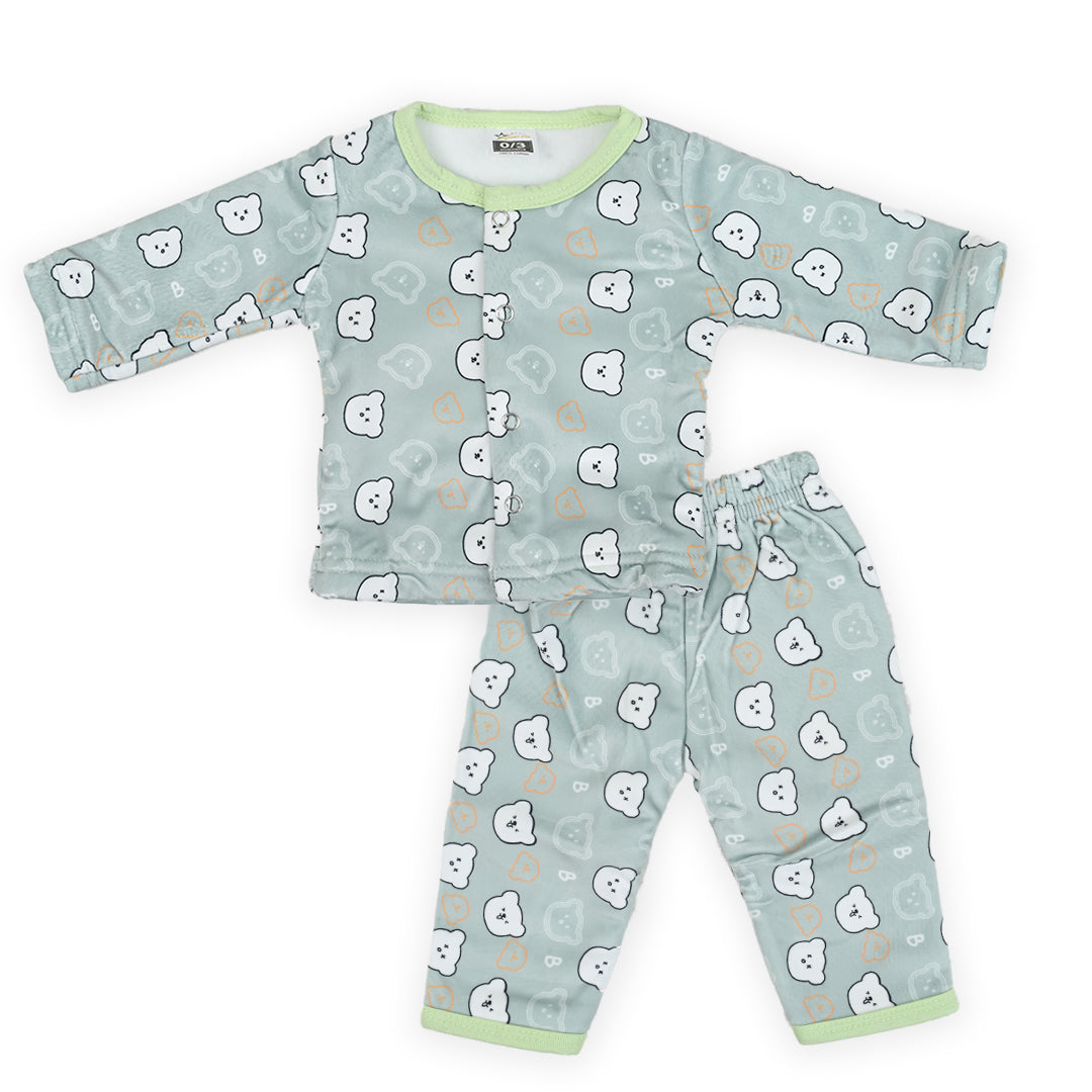 B-Bear Printed Winter Newborn Sleep suits