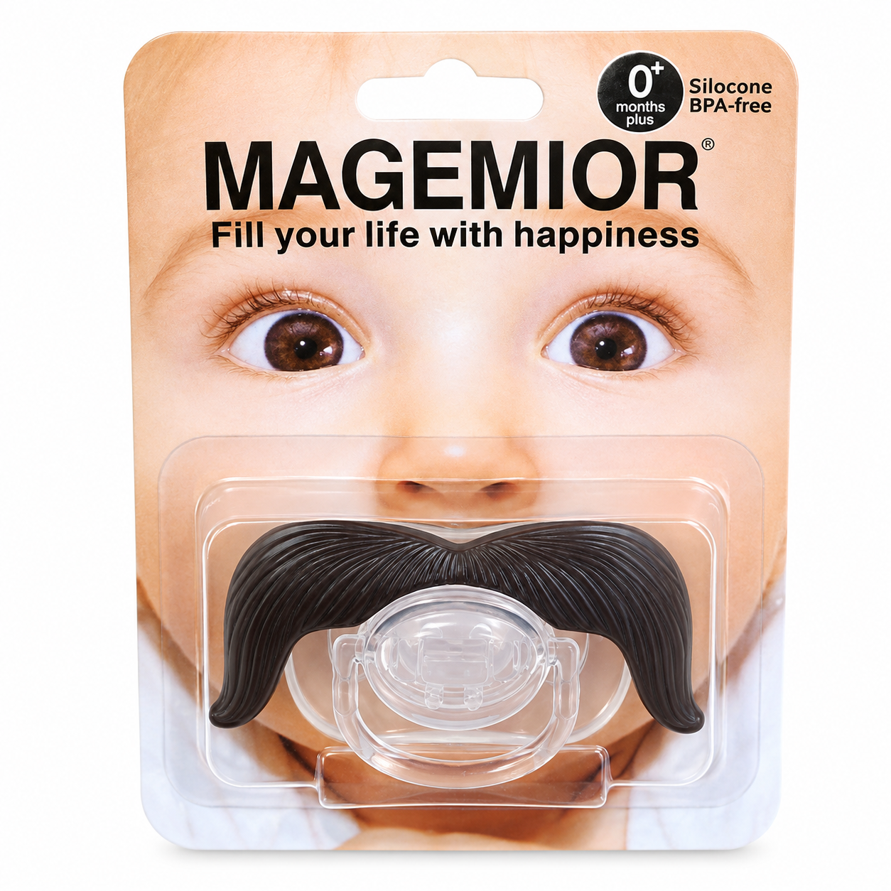 Mustache Orthodontic Silicone Baby Pacifier