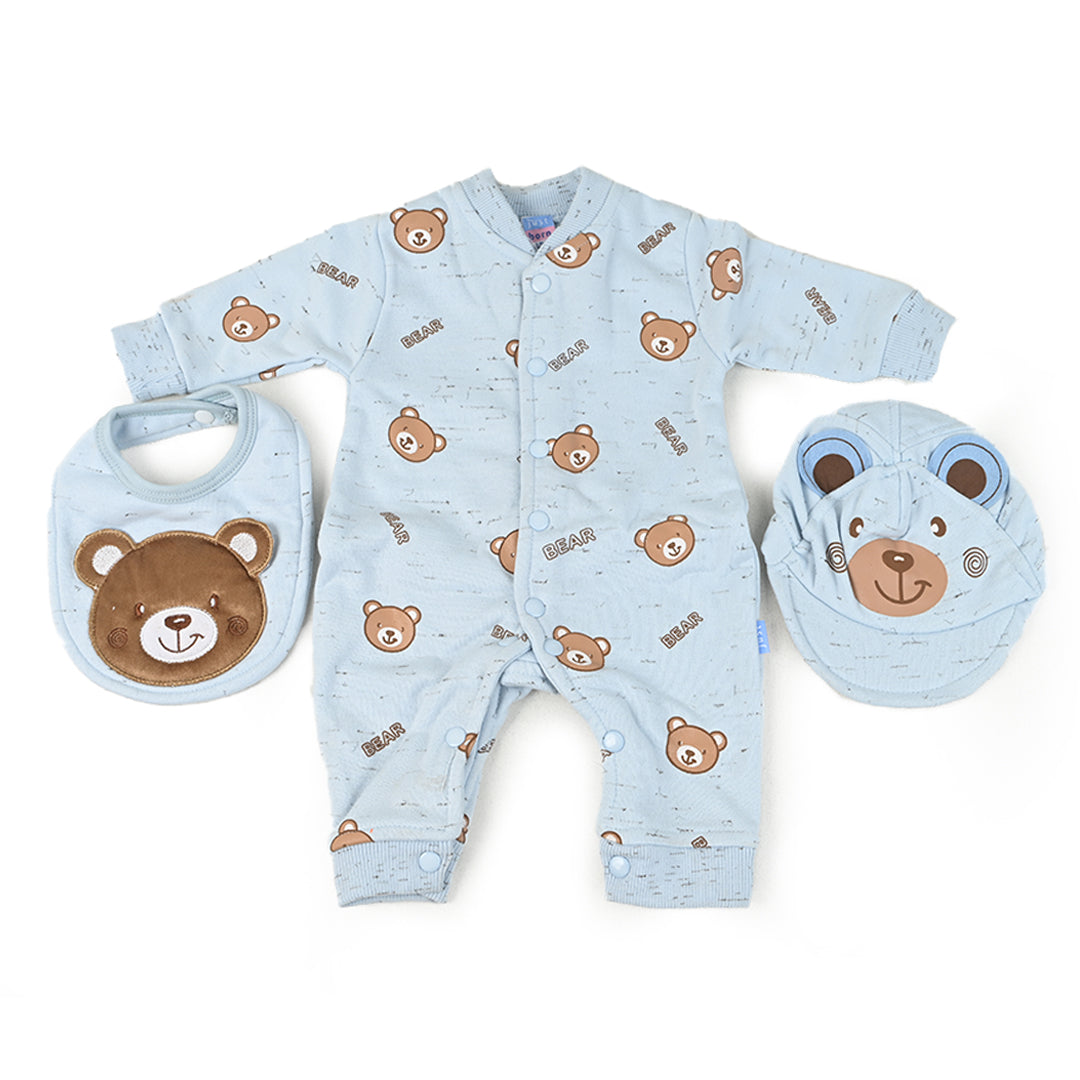 Bear 3 Piece Winter Romper Set 2