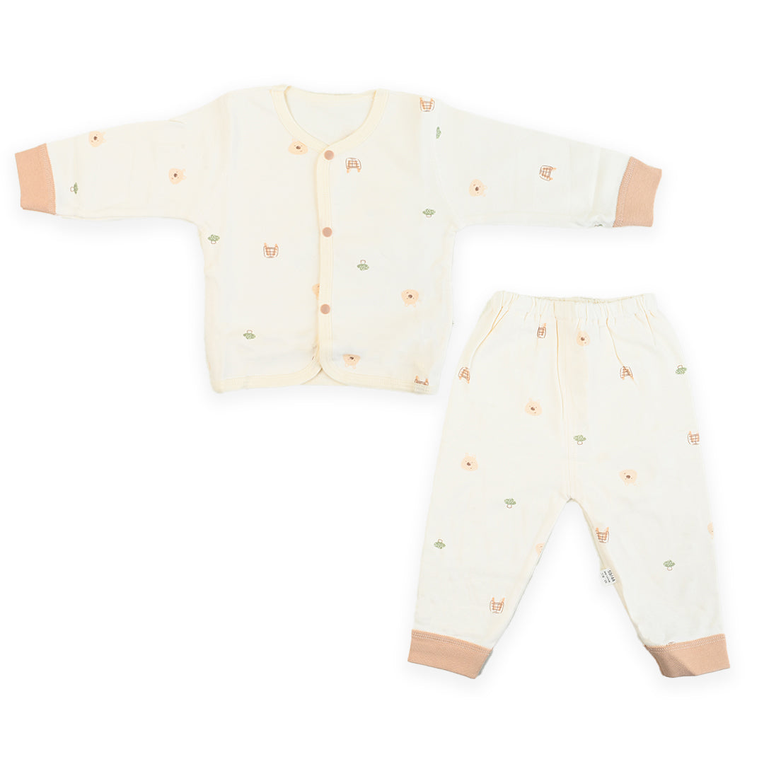 Bear Mushroom Baby Shirt And Pajama (Premium)