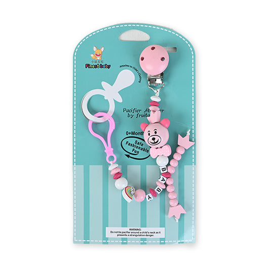Bear Wooden Pacifier chain