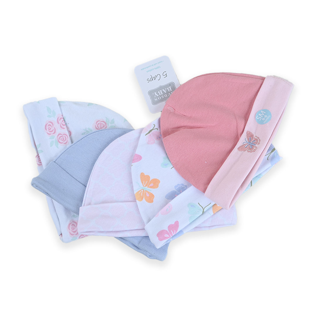 Butterfly 5 Piece Cotton Cap Set