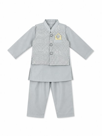 Heritage Kurta Set With WaistCoat