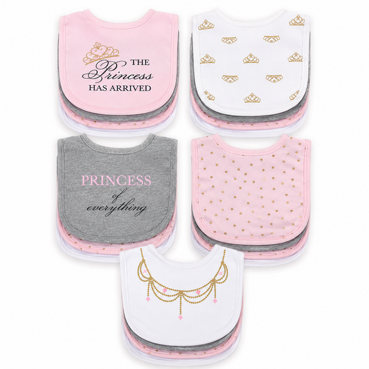 Princess Has Arrived 5 Piece Bib Set