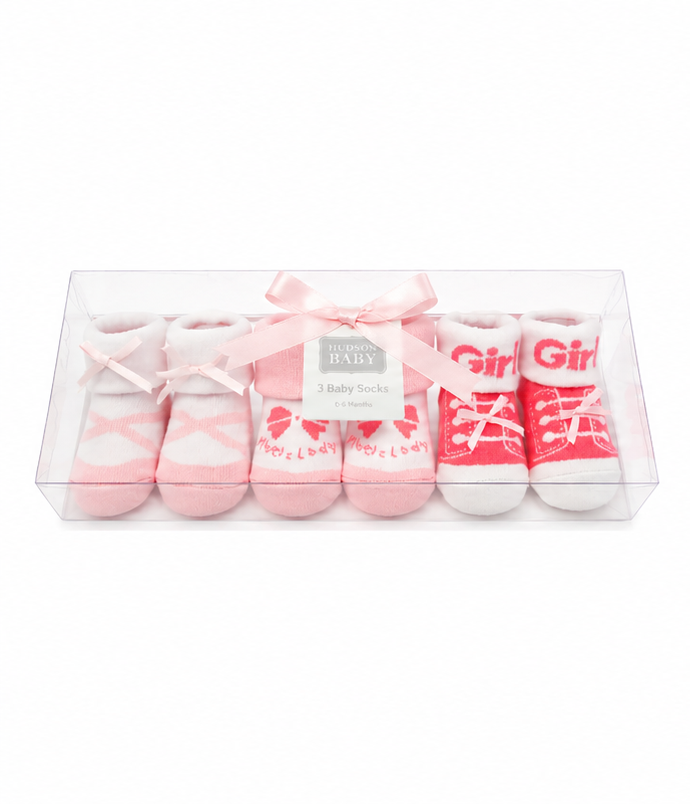 Bow Girl 3 Pcs Socks Gift Set