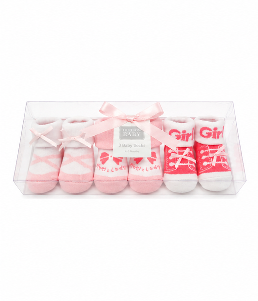 Bow Girl 3 Pcs Socks Gift Set