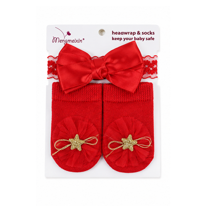 2 Piece Socks & Headwrap Set