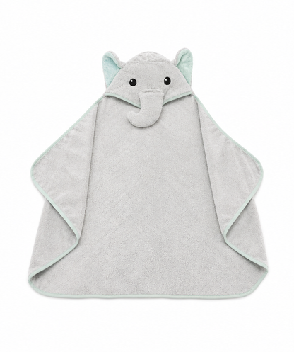 Grey Elephant Hooded Bath Towel