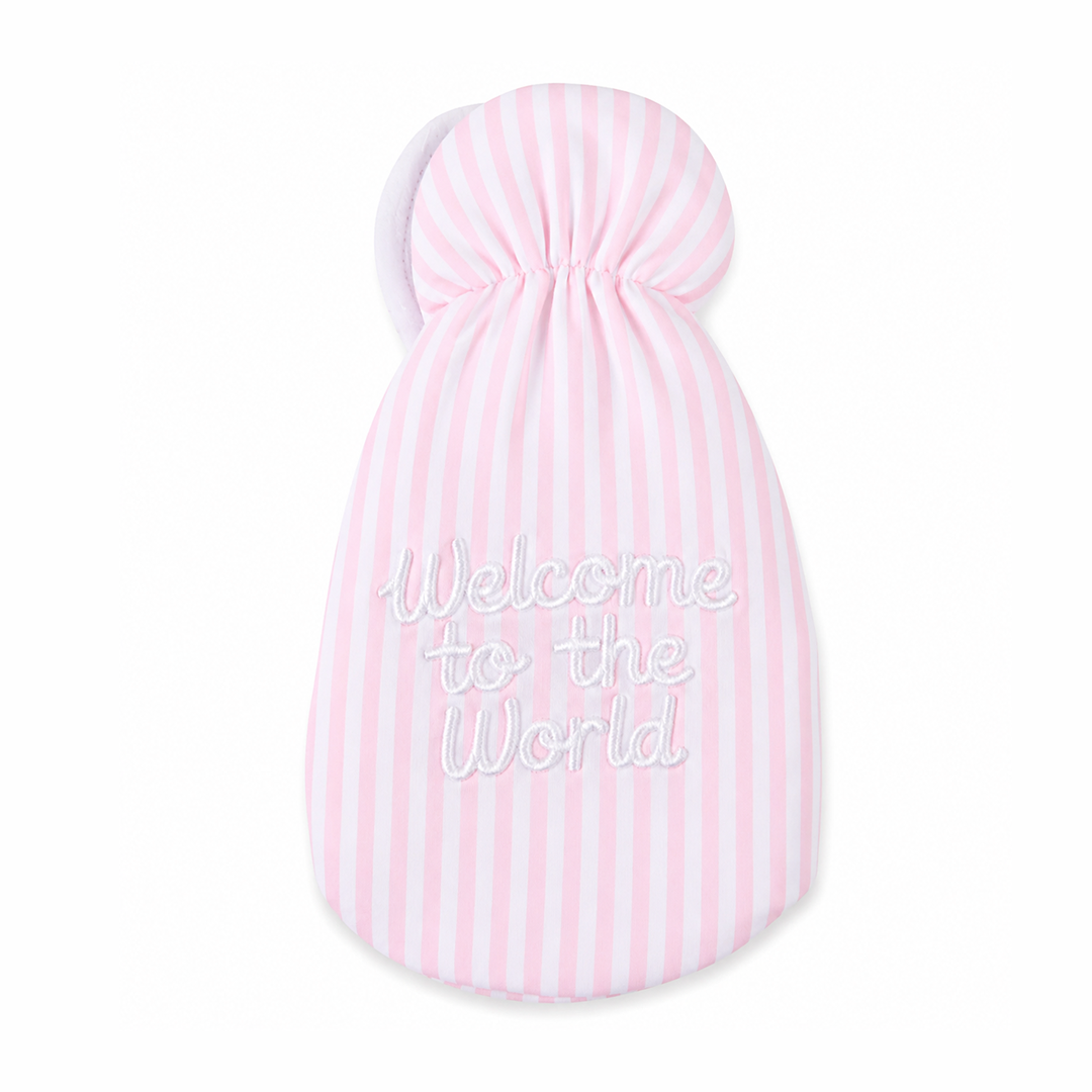Stripes Welcome to the World Warm Feeder Cover