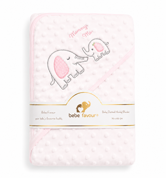 Soft Dotted Hooded Blanket