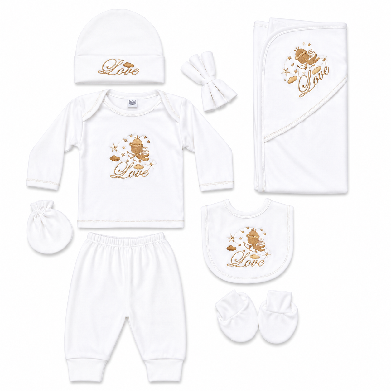 Heart Love 11 Piece New Born Starter Set