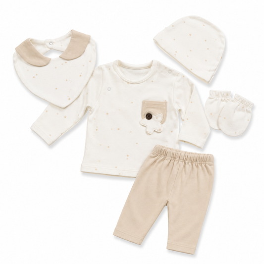 Star 5 Piece Newborn Shirt & Trouser Gift Set