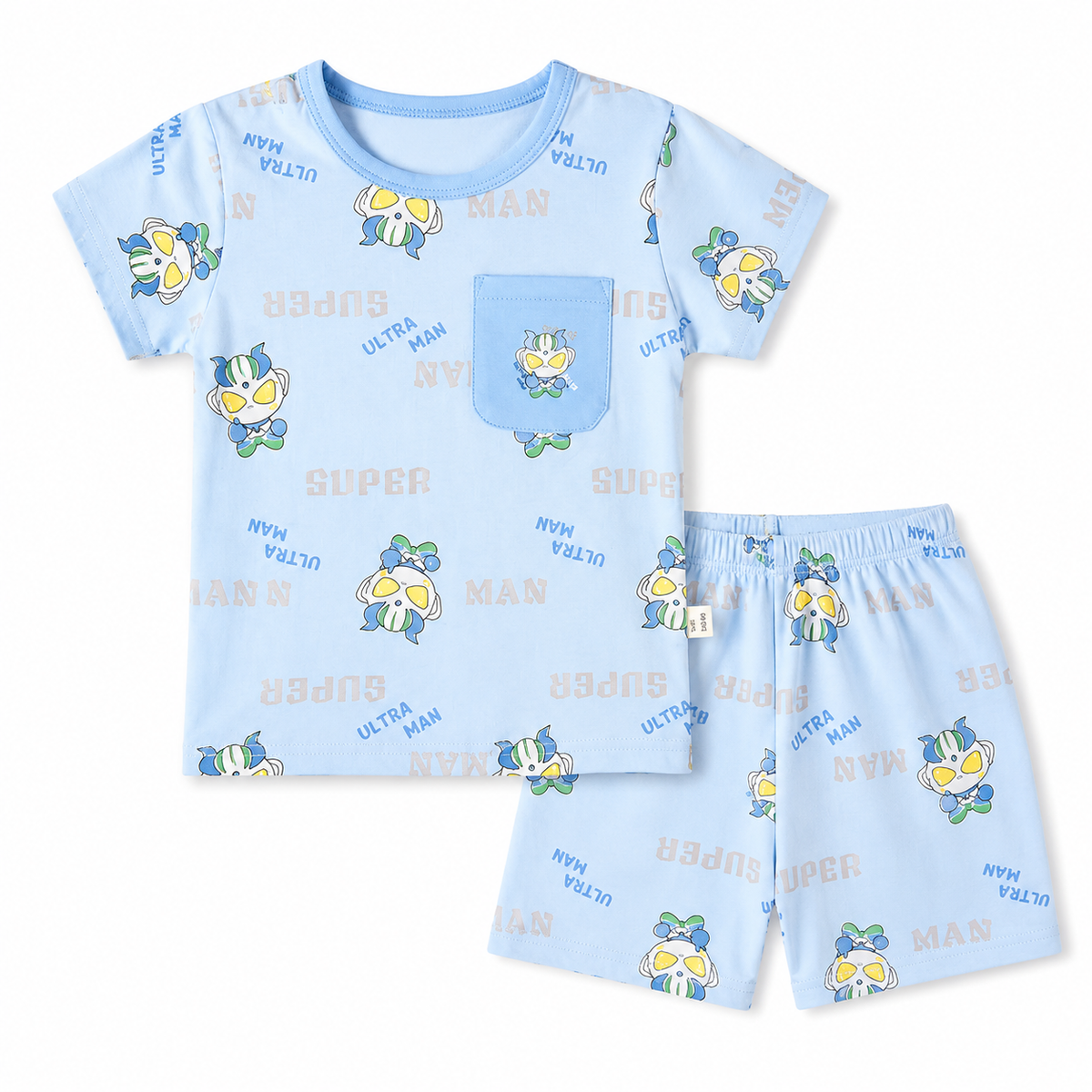 Ultra Man round neck baby night suit