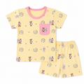Lovely Bear round neck baby night suit