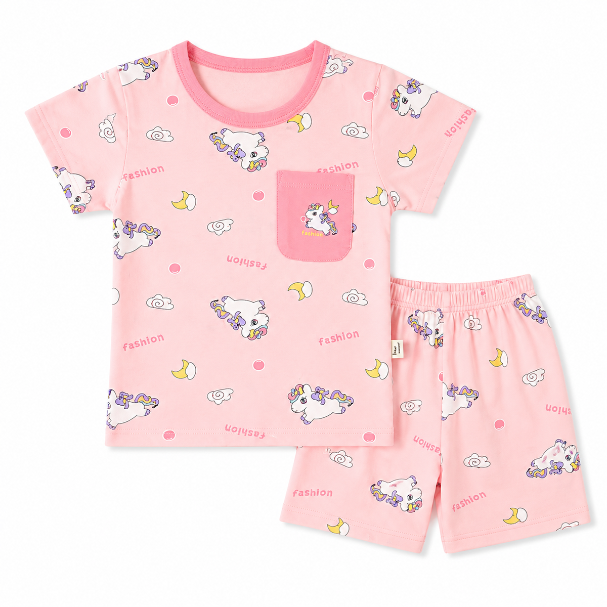 Unicorn round neck baby night suit