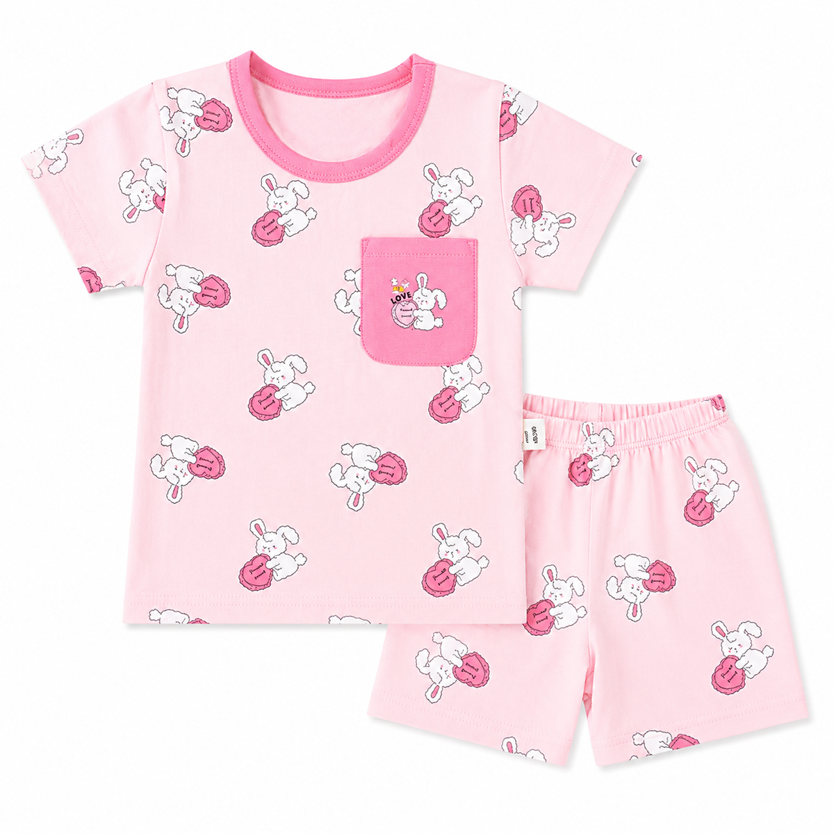 Bunny Love round neck baby night suit