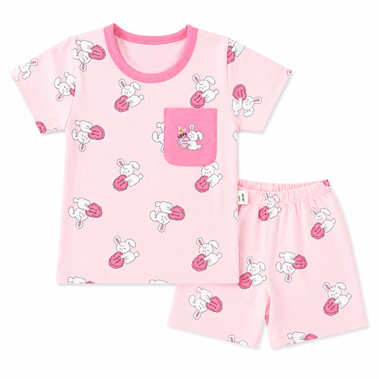 Bunny Love Round Neck Night Suit