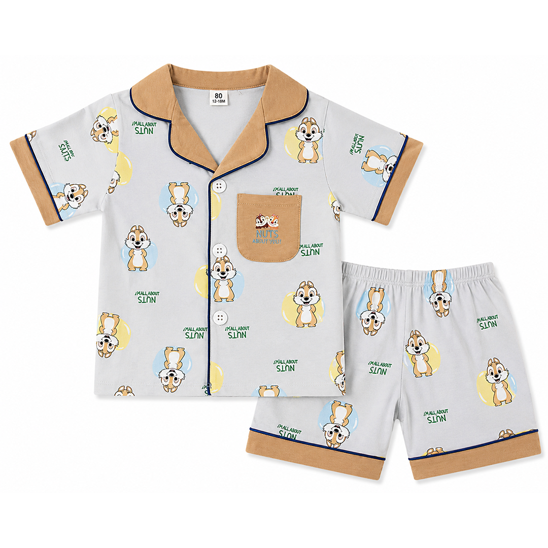 Nutty Button Down Night Suit