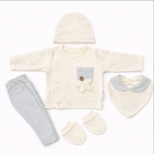 Star 5 Piece Newborn Shirt & Trouser Gift Set