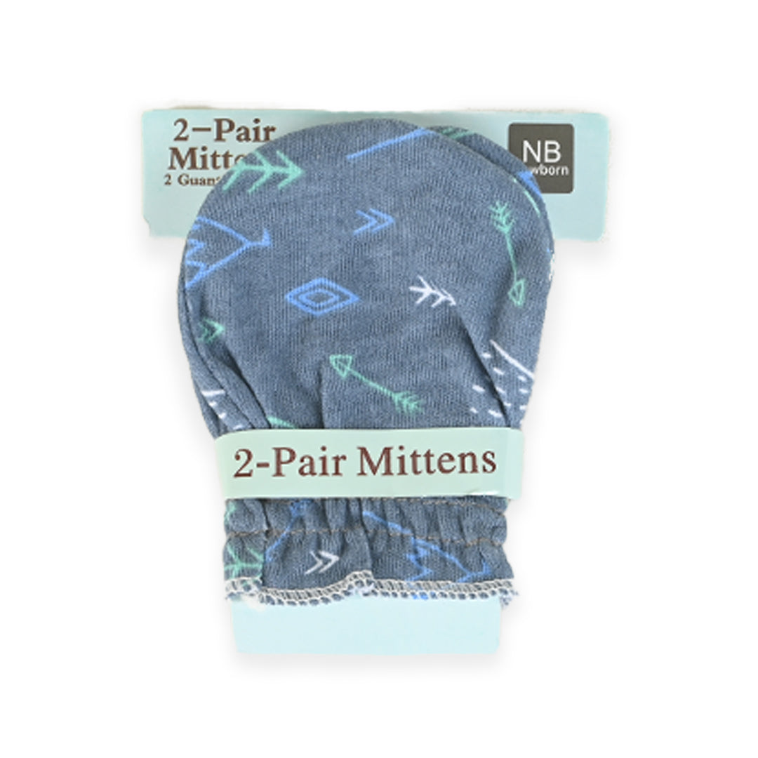 Newborn 100% Soft Cotton Mittens Pack of 2